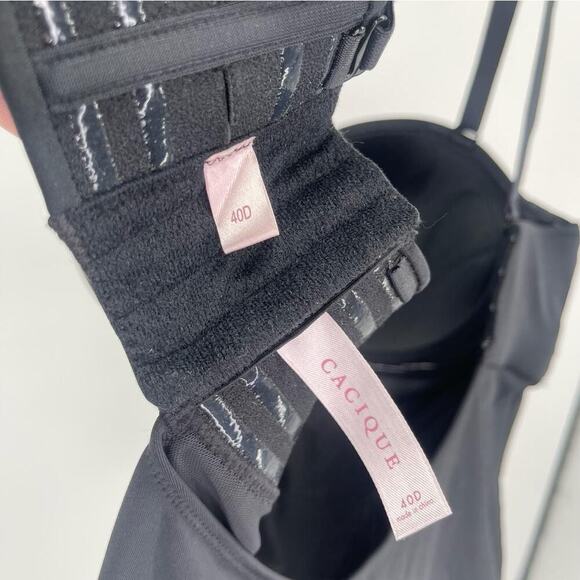 Cacique NWT Bodysuit Bra Bodyshaper Black 40D - Picture 11 of 11